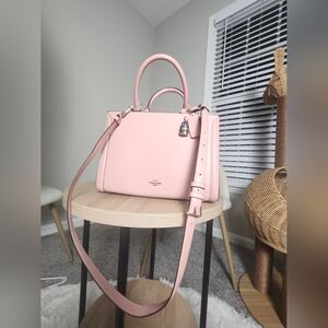 Like New Coach Blush Pink Genuine Leather Handbag Carryall